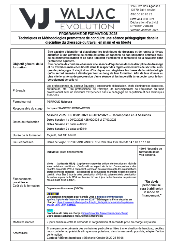 Valjac Formation Equestre Avignon Telechargement