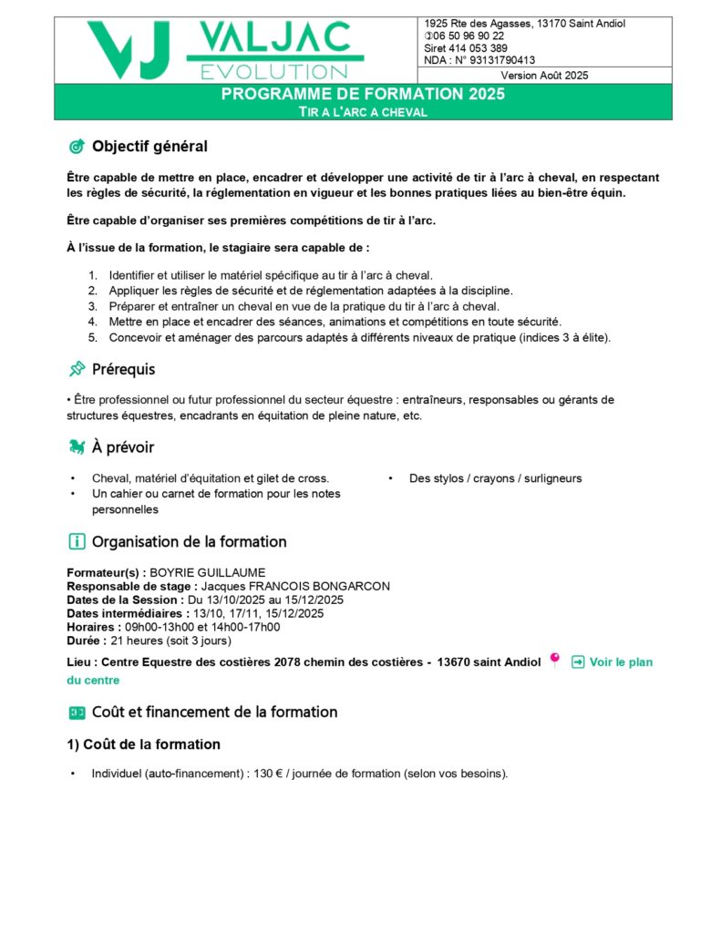 Valjac Formation Equestre Avignon BOYRIE AUTOMNE 2025 Page 0001