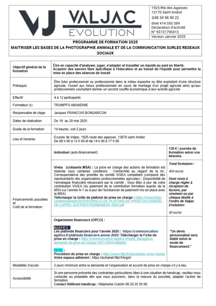 Valjac Formation Equestre Avignon Photographie Animale Et Communication Sur Les Reseaux Sociaux Page 0001